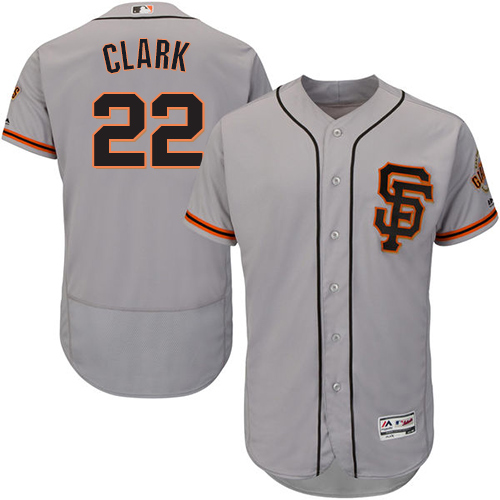 Giants #22 Will Clark Grey Flexbase Authentic Collection Road 2 Stitched MLB Jersey